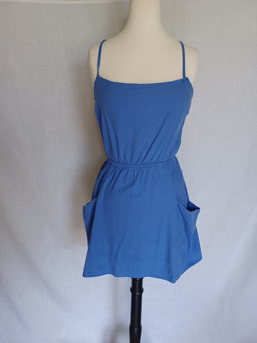 Urban Outfitters Cobalt Blue Spaghetti-Strap Mini Dress